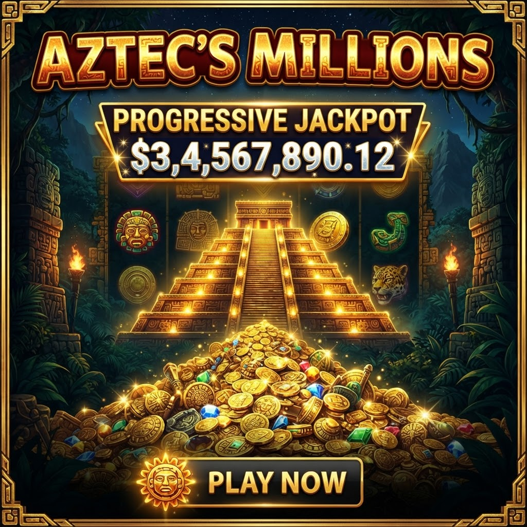 Aztec's Millions progressive jackpot slot by RTG